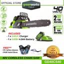 Greenworks GD40CS40 40V 16'' Cordless Chainsaw (With 4AH Battery &amp; Charger)