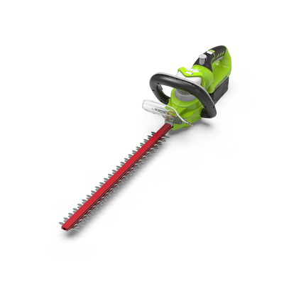 Greenworks 24V 57cm Cordless Deluxe Hedge Trimmer 90degree Rotary G24HT57 (With 4AH Battery &amp; Charger)