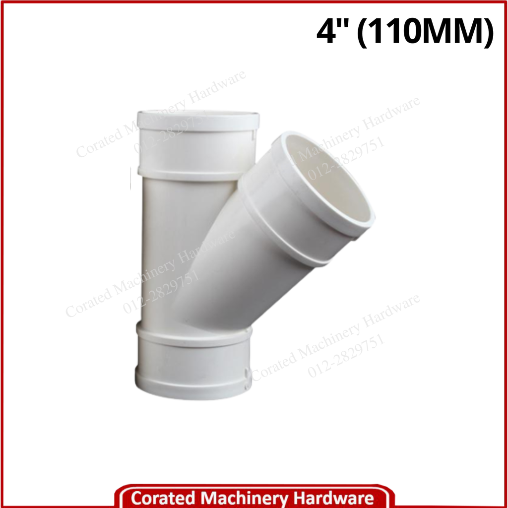 UPVC 4" (110MM) Y TEE