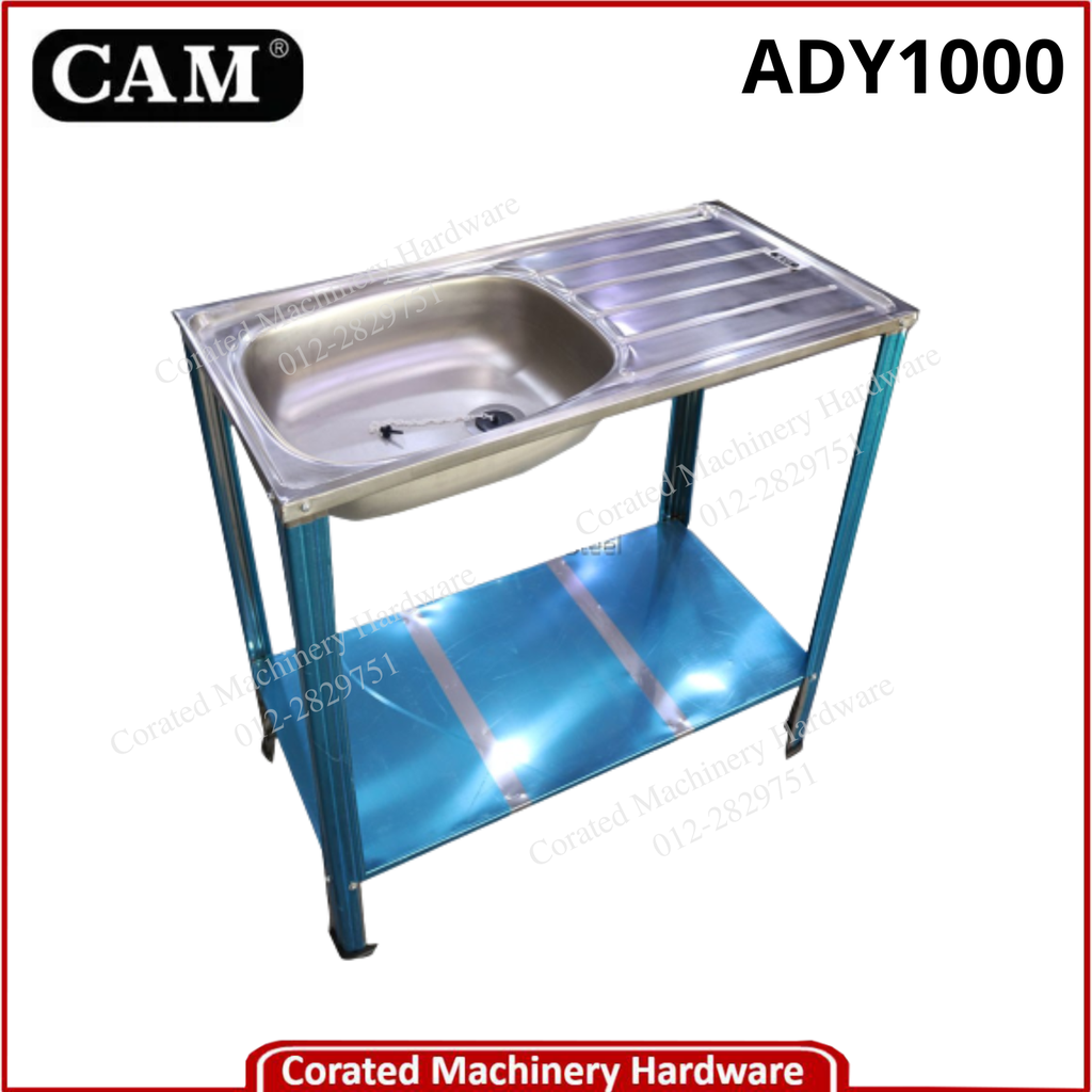CAM ADY1000 SINGLE STAINLESS STEEL KITCHEN SINK