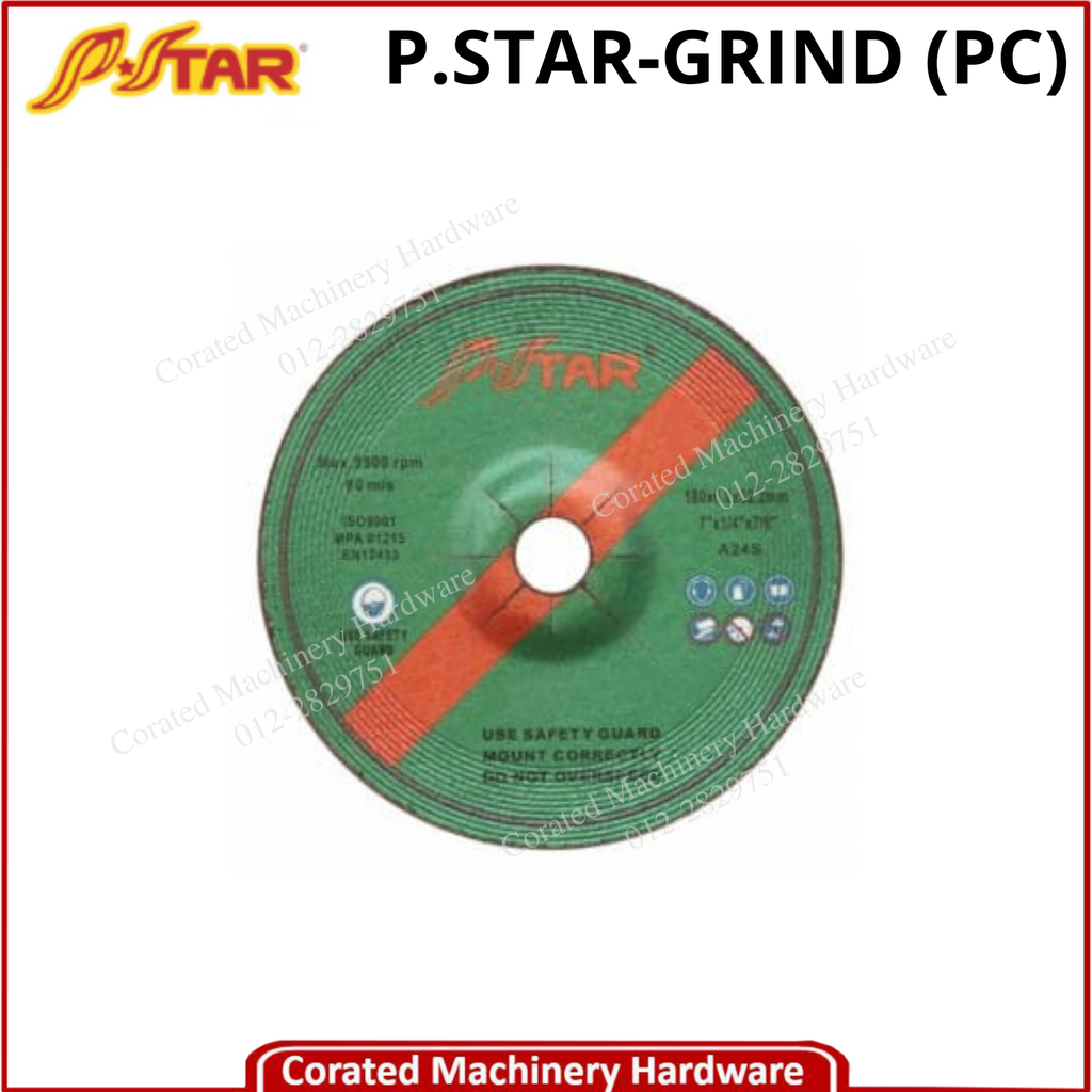 P.STAR 4" GRINDING DISC (100 X 6 X 16MM)