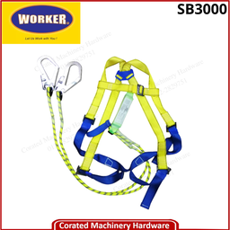 [WK-SB3000] WORKER SB3000 TWIN HOOK LANYARD BODY HARNESS