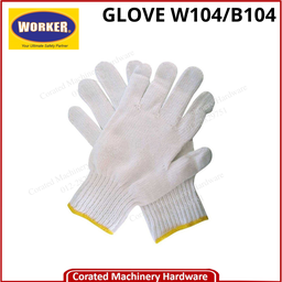 WORKER W104# X 400GM KNITTED COTTON GLOVE